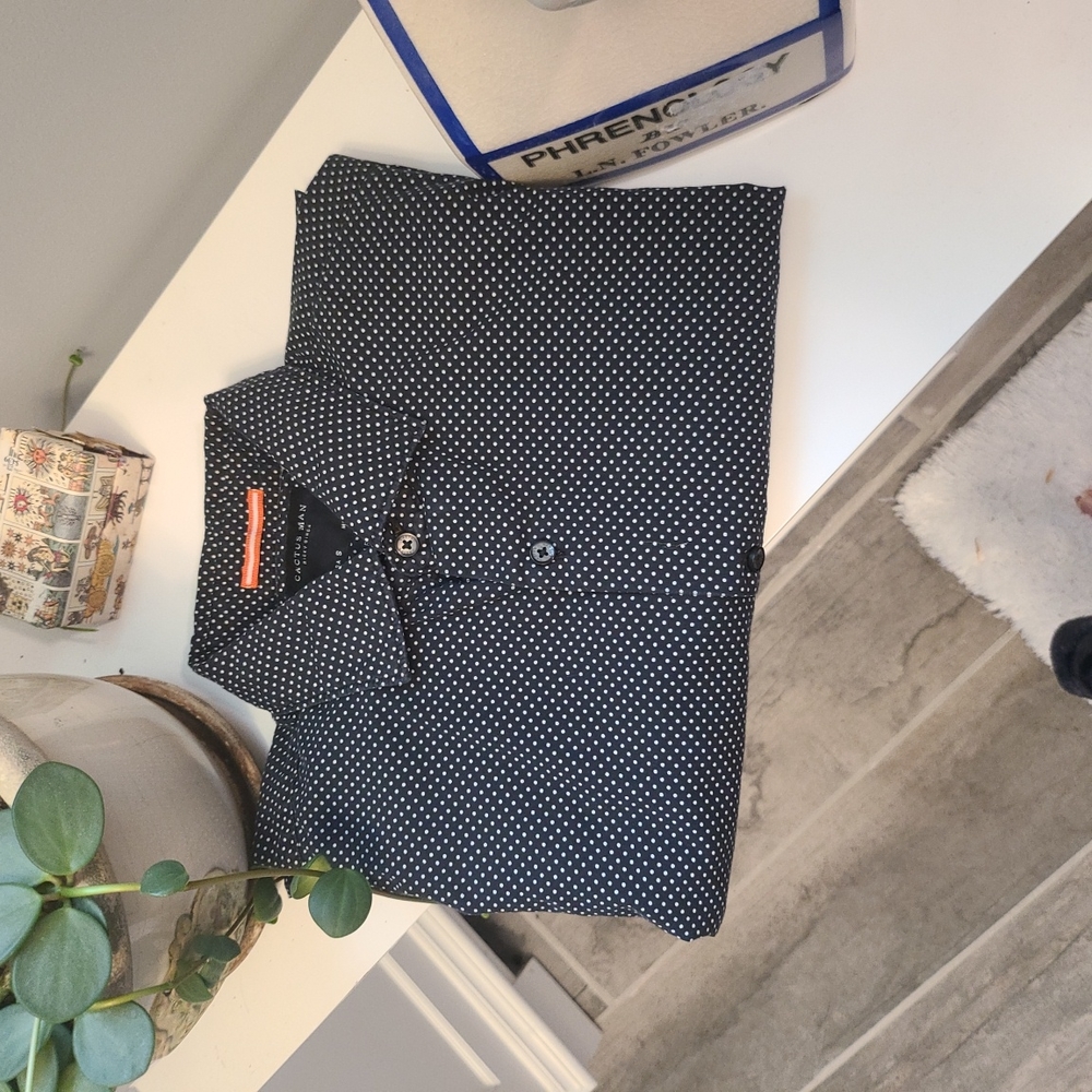 Polka-dot button-down